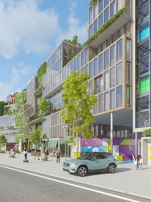 Visualisierung eines Parksystems in einem Stadtquartier