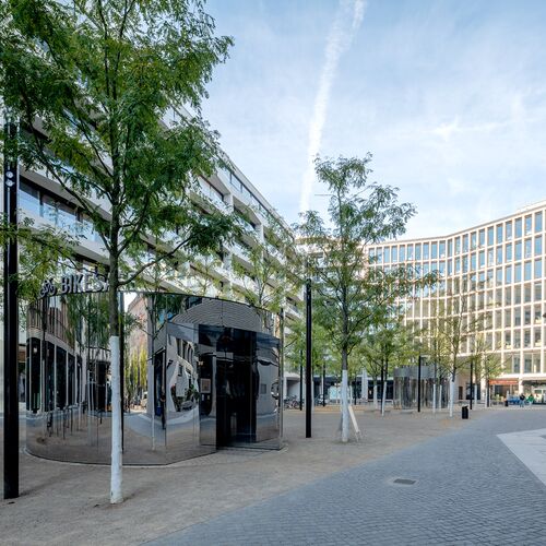 Einfahrt eines Fahrradparksystems in Berlin