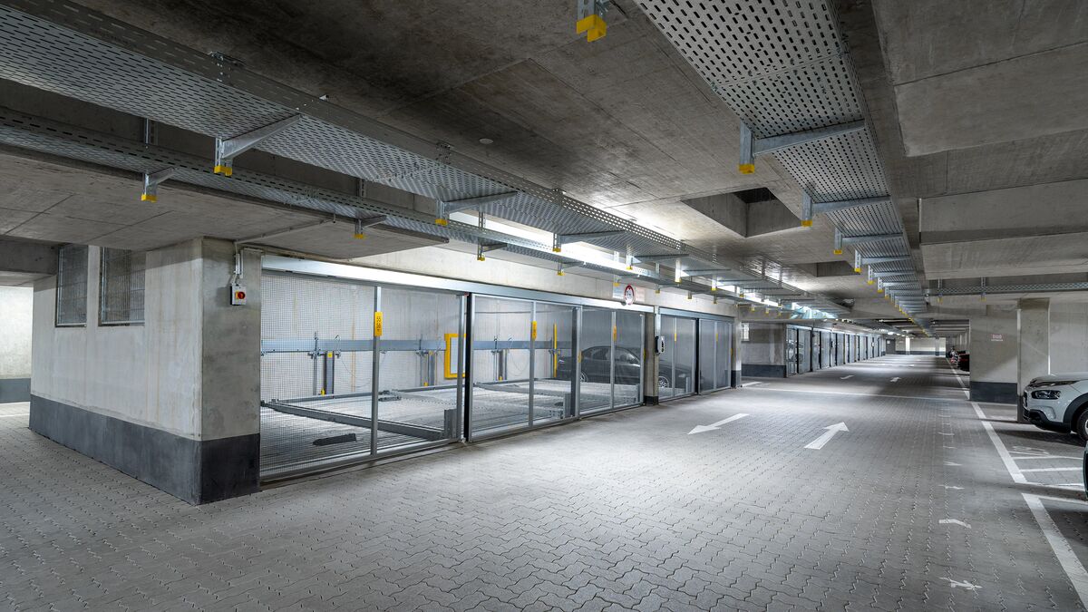 Aperçu de la répartition des systèmes de stationnement dans le parking souterrain