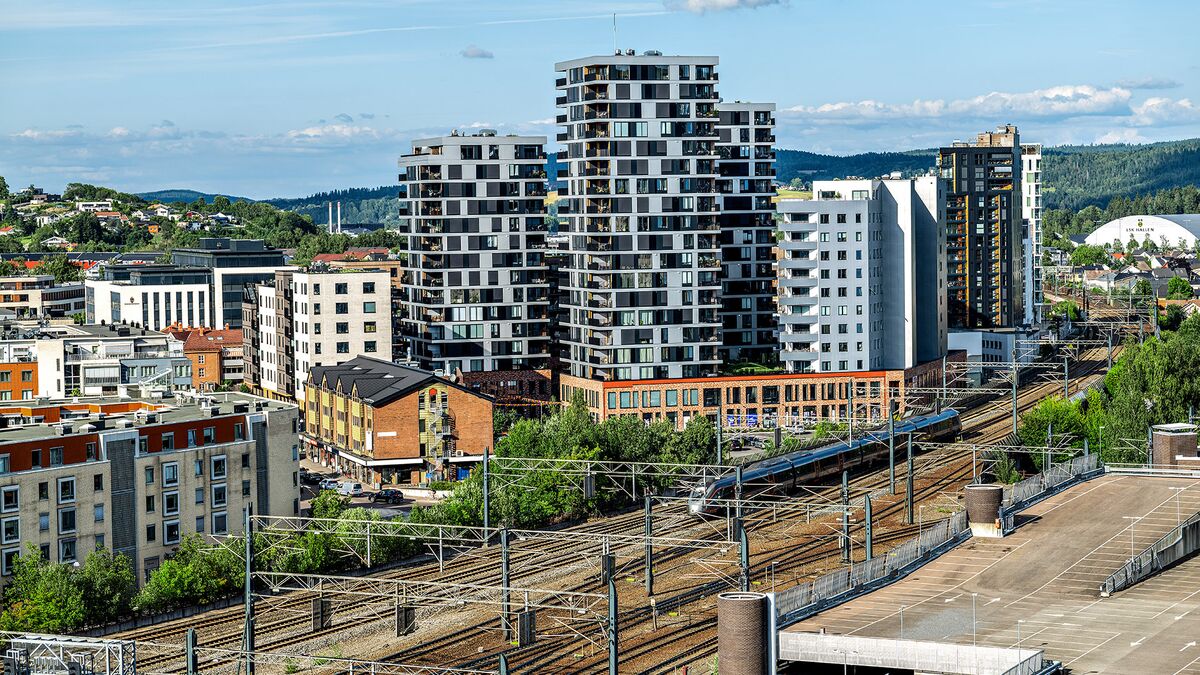 Ansicht aus der Luft auf das gesamte Gelände des Meierikvartalet in Oslo