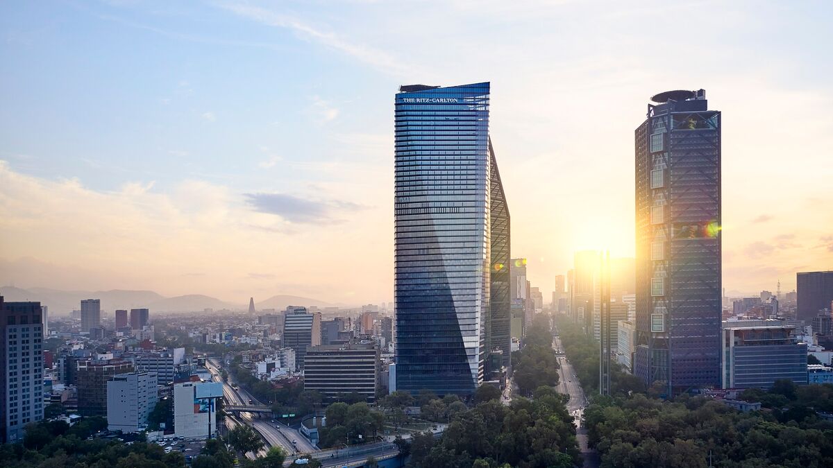 Vue aérienne d'un immeuble à Mexico