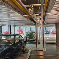 Aperçu de l'intérieur d'un système de stationnement pour voitures