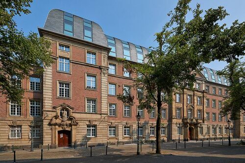 Außenansicht des Gebäudes Kameha in Düsseldorf